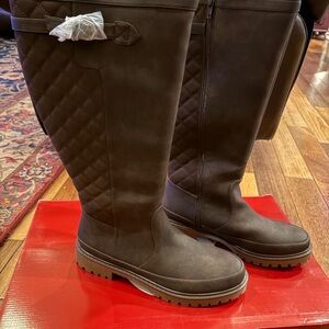 Journee Collection Dark Brown Over the Knee Quilted Boots